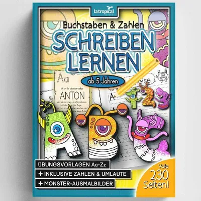 Produktbild von Buchstaben und Zahlen schreiben lernen ab 5 Jahren