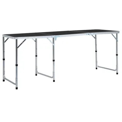 Produktbild von Klappbarer Campingtisch Grau Aluminium 180 x 60 cm