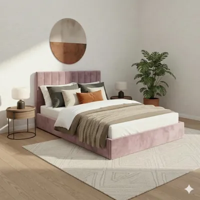 Produktbild von FurMeb24 Polsterbett POSO 1 - 140 x 200 cm - mit Matratze - Stoff Kronos 27