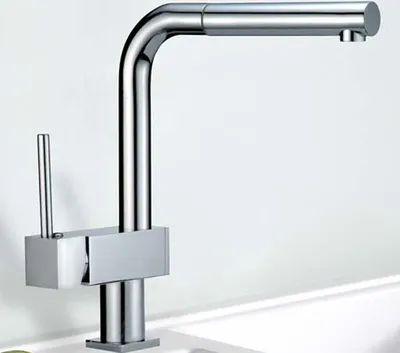 Produktbild von Spültischarmatur Küche Silber mit Brause ausziehbar | Wasserhahn Spültisch Chrom | Mischbatterie Armatur Spüle | Einhand Küchenarmatur