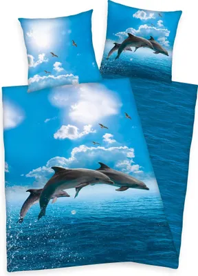 Produktbild von Komplet pościeli Dolphin 2 szt. 135x200 cm 100% bawełna