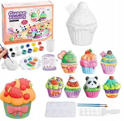 Produktbild von Bigtoys Kreativset Gipsfiguren Cupcakes für Kinder