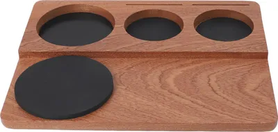 Obrázek produktu pro Dřevěný protiskluzový držák na tamponování kávy pro 51mm 54mm 58mm Portfilter dávkovač kávy s tamperem