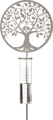 Produktbild von Annastore Wetterstation - Regenmeßglas - wetterfest und frostsicher - Niederschlagsmengenmesser - Regenmessglas - Gartendeko Regenmesser Farbe Lebensbaum (18,5 x 5,5 x 100 cm)