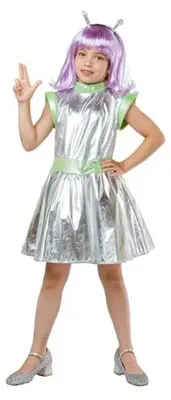 Produktbild von Kinderkostüm, silberne Astronautin, Größe 120/130 cm - Godan