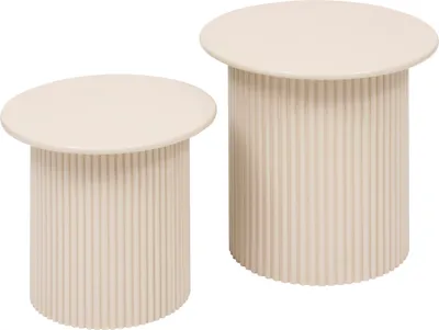 Produktbild von Atmosphera createur d'interieur - 2 satztische "eino" beige 40x40x38cm