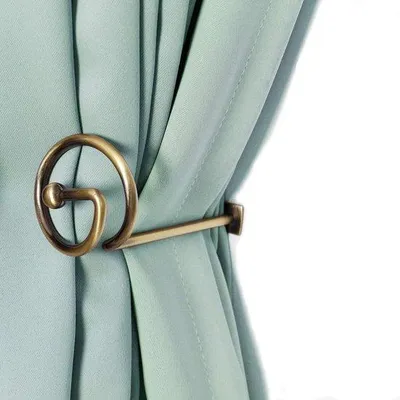 Produktbild von Famanu Raffhalter Metall 4 Stück - Wandbefestigung für Vorhänge