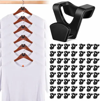 Imagen del producto de Perchas para ropa, 60 unidades, color , diseño que ahorra espacio, ideales para guardar ropa