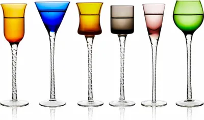 Obrázek produktu pro Lyngby Glas 27582, 25 ml, 6 kusů, Sklo, Různé barvy, 180 mm