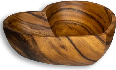 Produktbild von Schüssel Akazie 30x6cm Herz Holz Design Schale Obstschale Obstkorb Brotkorb