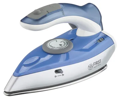 Immagine prodotto di TZS First Austria - Ferro da stiro da viaggio, Mini ferro da stiro con impugnatura pieghevole - Serbatoio acqua da 60 ml, 100-240V, Ferro da stiro a vapore