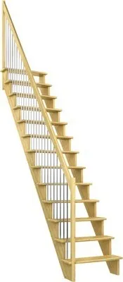 Produktbild von Pertura Wangentreppe Filia Kiefer Leimholz Ohne Setzstufen Seitenwange kiefer gerade 65 cm 12 Stufen / 13 Steigungen Sta