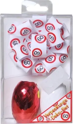 Produktbild von 1x Verpackungs-Deko-Set zum 60. Geburtstag 3-teilig