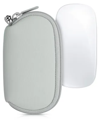 Produktbild von kwmobile Hülle für Apple Magic Mouse 1 / 2 Hülle - Mouse Case - Neopren Tasche - Schutzhülle für PC Maus - Transporttasche Zubehör - Hellgrau