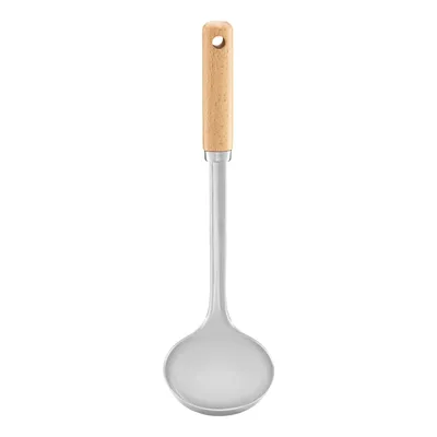 Produktbild von Suppenkelle Suppenlöffel Schöpflöffel Schöpfkelle Holzgriff Stahl 29,8 x 9,3 x 5