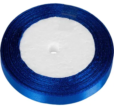 Image de Ruban en satin - 12 mm, 22,5 mètres - Bleu