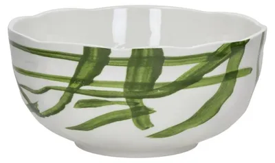 Productafbeelding van Pomax Weve saladeschaal, porselein, groen, Ø 24 x H 11,5 cm