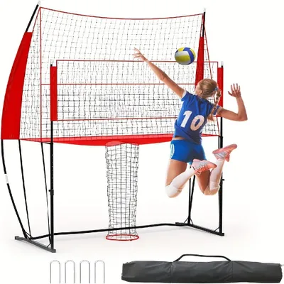 Productafbeelding van Volleybalnet - Trainingsnet - Oefennet - Speelnet - Volleybal Trainingsapparaat - Verstelbaar Net