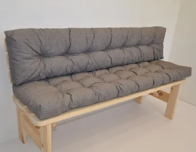 Produktbild von Premium Kissen / Polster für Gartenbank / Bankkissen 150 cm Colore grigio (dunkel grau)