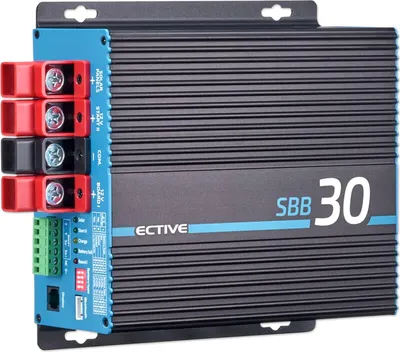 Produktbild von Ladebooster | ECTIVE SBB30 | 12V | 30A | integrierter MPPT Solarladeregler