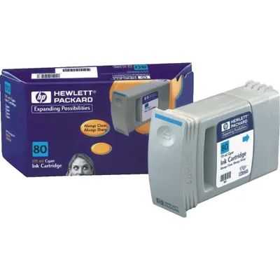 Produktbild von HP C4872A, Zyan, 175 ml, HP Designjet 1000, -40 - 60 °C, 450 g, 114 x 56 x 226 mm