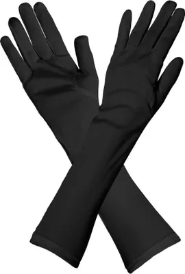 Produktbild von Boland 03090, Karnevalskostüm-Handschuhe, Erwachsener, Uni, Nice, Schwarz, 390 mm