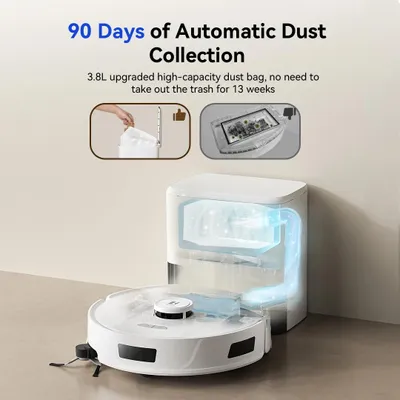 Produktbild von Selbstentleerender Saugroboter mit Wischfunktion - R11 - 3-in-1 Staubsaugen & Wischen - 20000 Pa Saugleistung - LiDAR-Navigation - App-Steuerung - 90 min Laufzeit