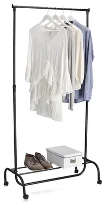Produktbild von Zeller Mobiler Kleiderstander - Metall - schwarz - 86 x 43 x 108-175 cm