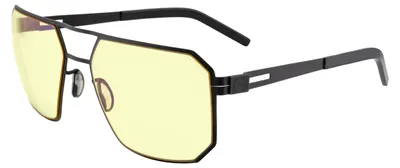 Produktbild von GUNNAR Gaming- und Computerbrille - NOVATO, Titanium-Kollektion - Rahmenfarbe: Onyx, Linsentönung: Amber (blockiert 65 % blaues Licht und 100 % UV-Licht) - Blaulichtfilter-Brille