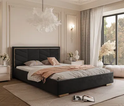Obrázok produktu pre Čalúnená posteľ AURORA 180x200 s podnožou a kovovým rámom Jasmine 100