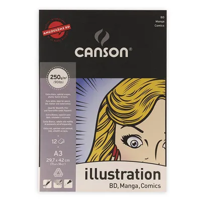 Produktbild von CANSON Manga Block DIN A3 250 g/qm 12 Blatt