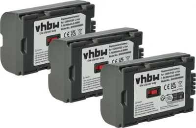Produktbild von vhbw 3x Akku kompatibel mit Panasonic NVDS77, NV-DS65, NV-DS37, NV-DS35, NV-DS55, NV-DS38, NV-DS60 Videokamera Camcorder (900 mAh, 7,2 V, Li-Ion)