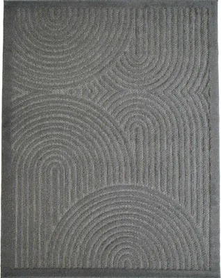 Image de Tapis arc en ciel en relief gris 120x170