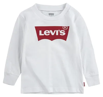 Obrázek produktu pro Tričko s dlouhým rukávem a netradičním střihem, značka Levi's Kids, barva bílá, velikost pro kojence, 9 měsíců