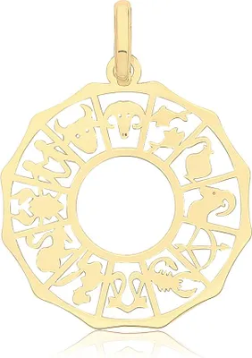 Produktbild von Eleganter 9 Karat (375) Gold Tierkreis Damen - Anhänger - 22mm*17mm; TRS36027