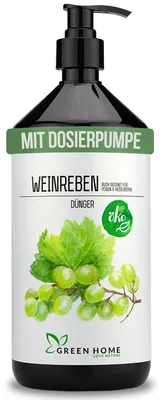 Produktbild von Green Home Love Nature Weinreben-Dünger 1 l, Flüssigdünger NPK 5+5+7 mit chelatierten Spurennährstoffen, auch für Feigen und Heidelbeeren