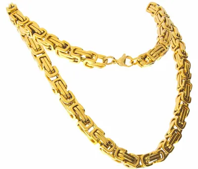 Produktbild von Halskette Chirurgenstahl Königskette Gold Stärke: 8mm