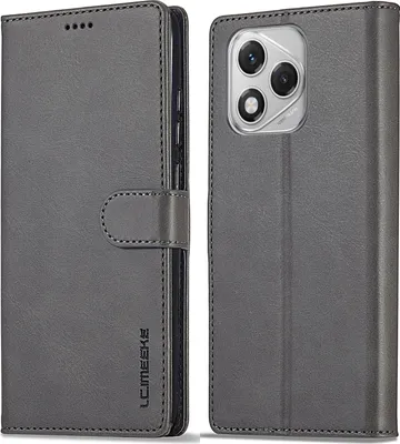 Image de Étui pour Honor 400Lite étui en cuir avec fermeture magnétique et support, étui de protection Gris