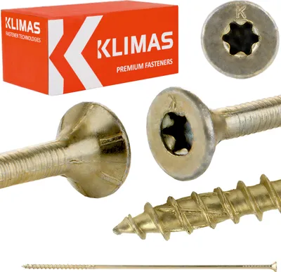Obrázek produktu pro Klimas vruty do dřeva žluté 6x280 - 100 ks.