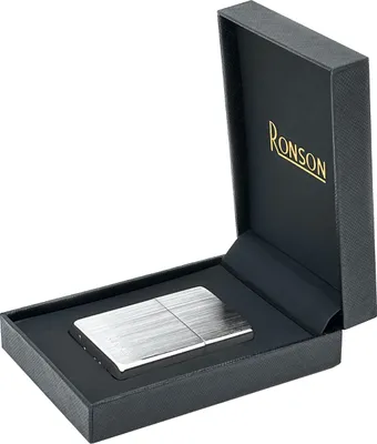 Obrázek produktu pro Zapalovač RONSON VERTICAL CHROME BRUSHED Benzínový zapalovač