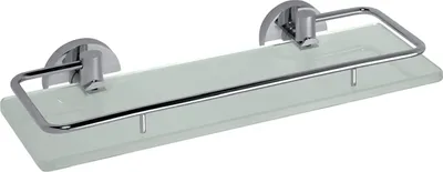 Produktbild von BOMEGA Glasablage Messing Chrom poliert 300x55x130 mm für Bad & Küche >> zum Bohren