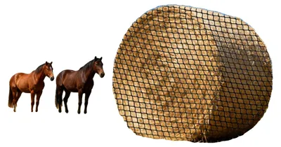 Immagine prodotto di Rete per balle di fieno rotonde VEVOR, 1,5x1,5x1,5 m, maglia 38,1x38,1 mm, materiale PE, struttura senza nodi, incl. fascette, navetta ad aghi, cavo di riparazione e sacchetto di stoccaggio, rete per cavalli