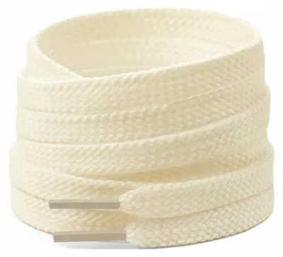 breite schnuersenkel 1cm creme weiss