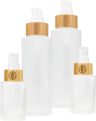 Produktbild von Glasflaschen SET 30 ml Sprühkopf + 100 ml Lotionsspender, je 2 Stück