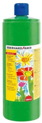Produktbild von Schulmalfarbe Efacolor Tempera 1000ml Flasche permanentgrün Packung mit 6 Stück