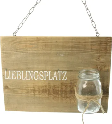 Produktbild von ohne Marke Schild Lieblingsplatz" braun OneSize"