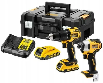 Obrázek produktu pro Sada kombinované vrtačky a rázového utahováku Dewalt 18V Dck2060L2T (Dcd778+Dcf787) 2x3,0Ah Tstak Ii