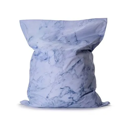 Zdjęcie produktu dla LUMALAND gigantyczny worek fasoli XXL 140x180 cm Edycja specjalna Marble Wodoodporny worek fasoli do wnętrz i na zewnątrz ponad 3 miliony koralików EPS Pokrowiec na worek fasoli, który można prać