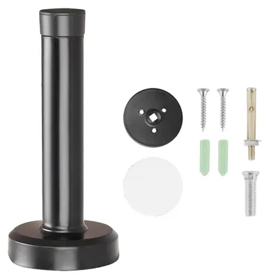 Imagen del producto de Parachoques para puerta de acero inoxidable con amortiguadores de goma, de 20 cm, para suelos duros