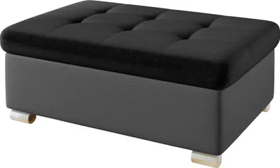 Produktbild von MIRJAN24 Polsterhocker Niko Groß, Stilvoll Sitzhocker vom Hersteller, Moderne Hocker (Farbe: Soft 029 + Kronos 07)